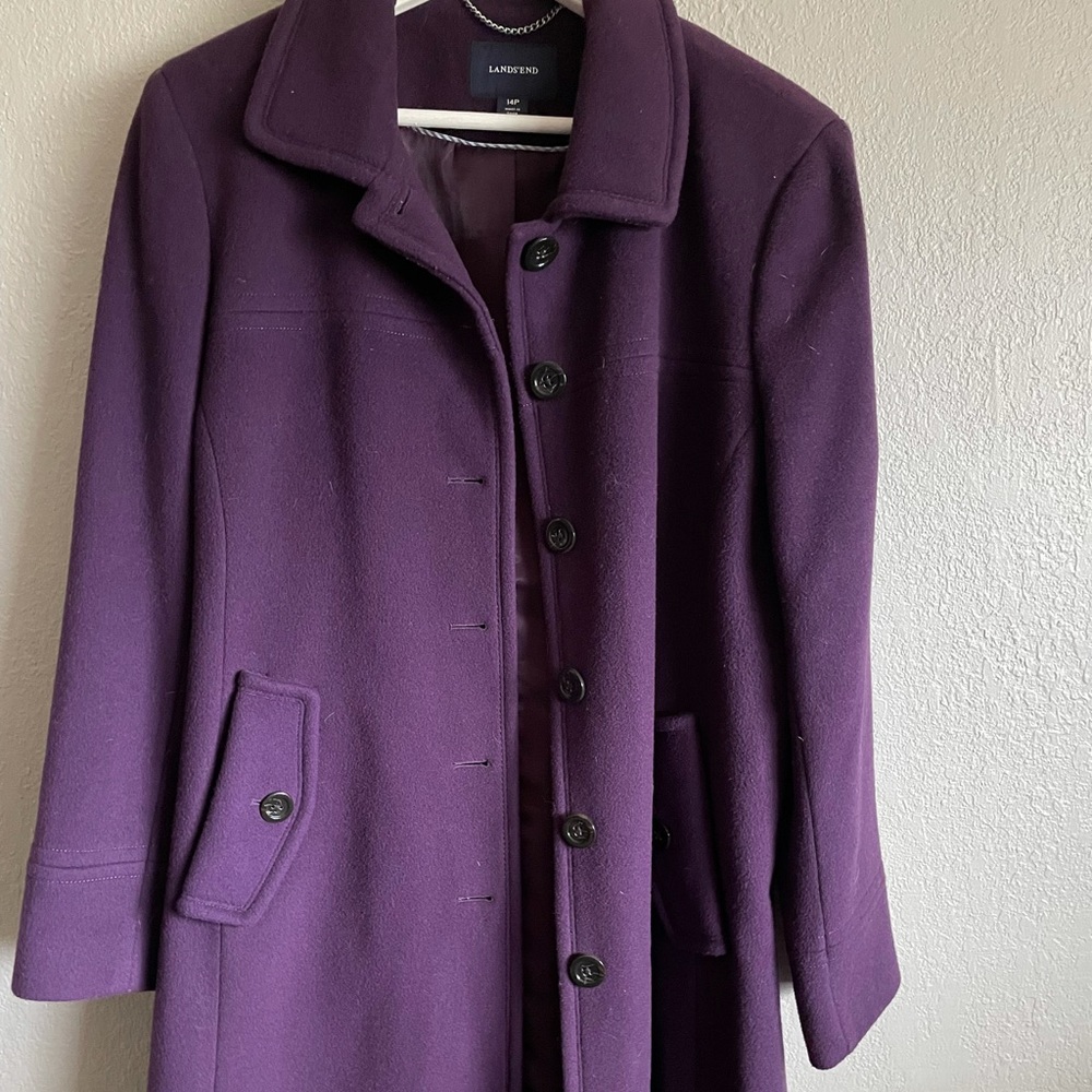 Lands End Petite Wool Coat